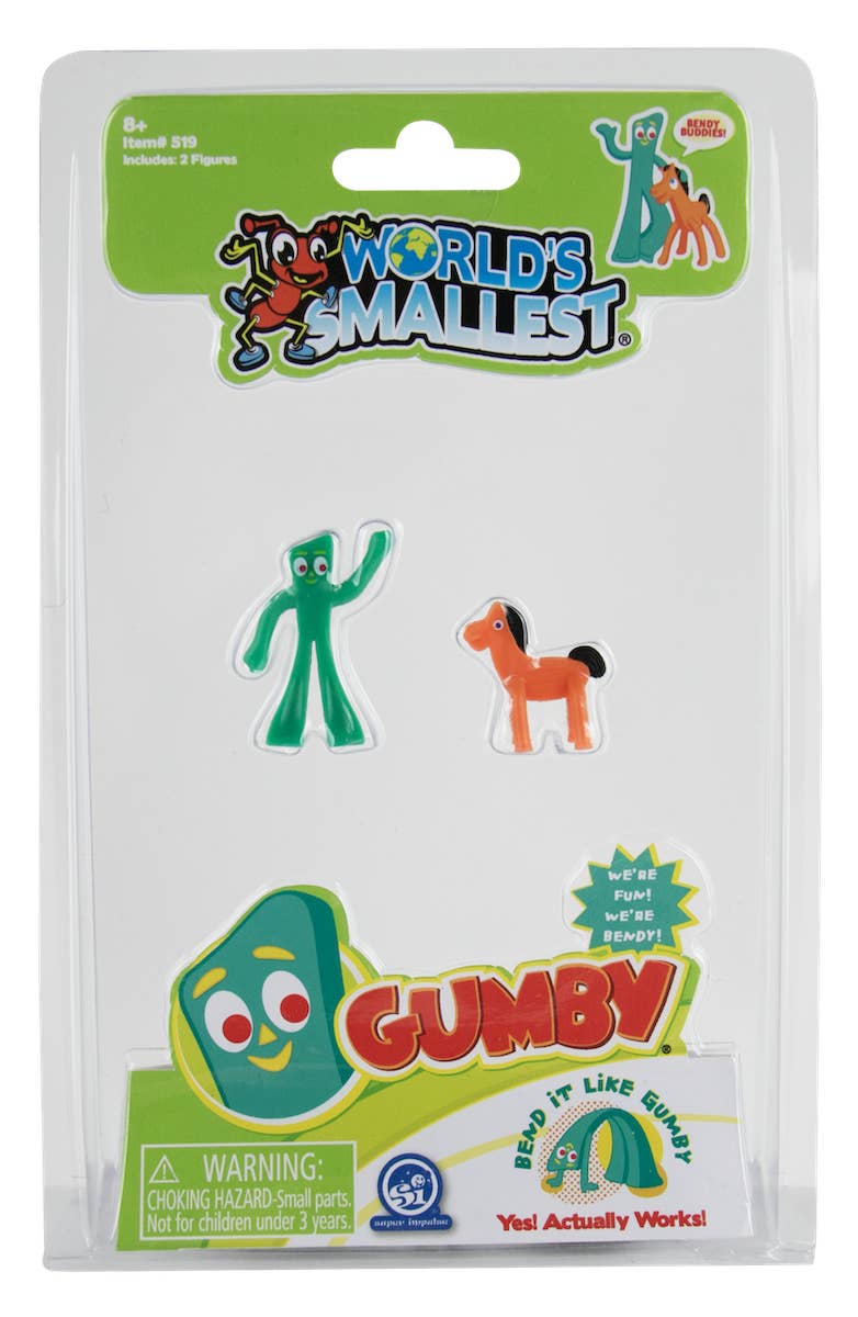 Super Impulse USA - Wholesale Toy Set - Kids - World's Smallest Gumby & Pokey Figures
