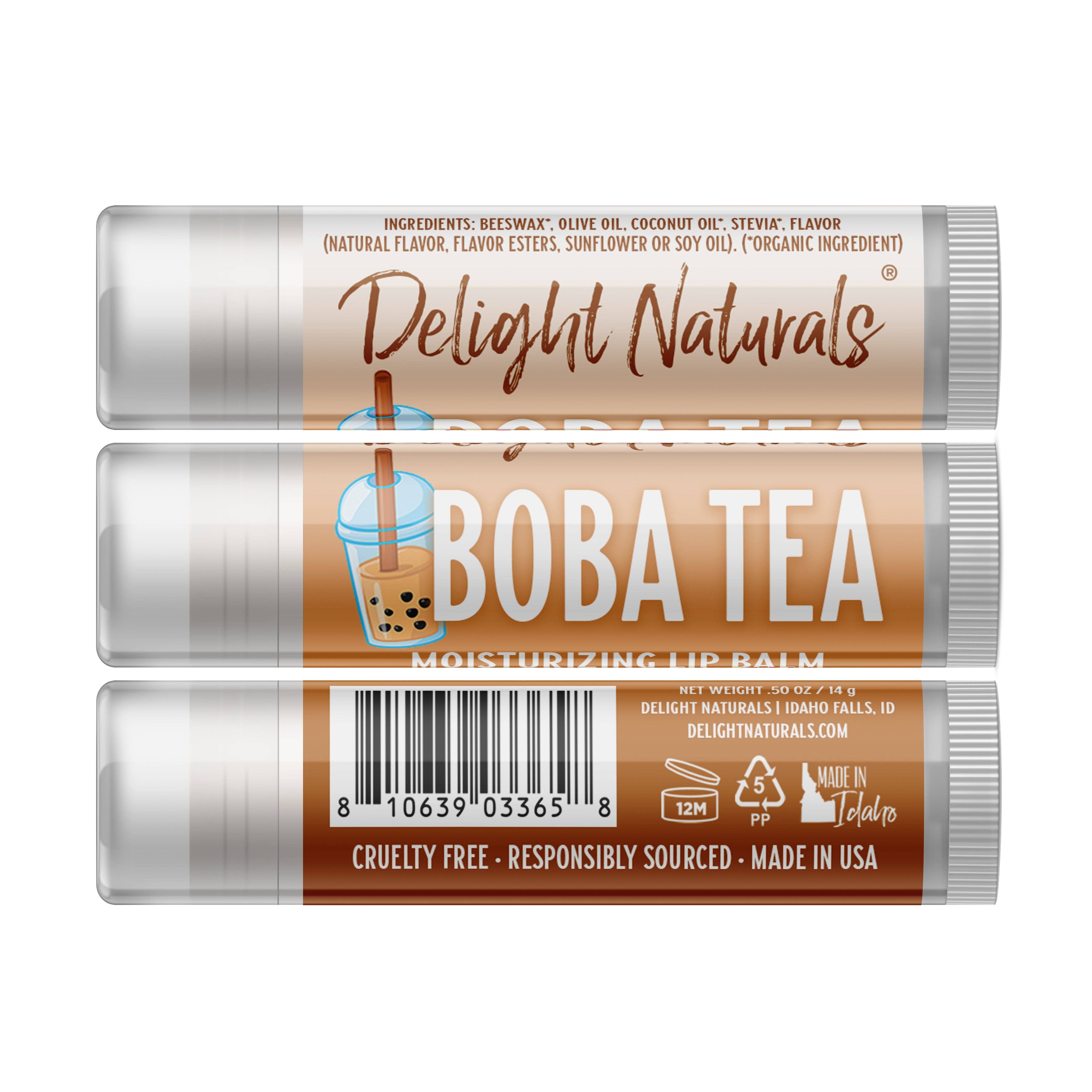 Delight Naturals - Wholesale Lip Balm - Jumbo Boba Tea Lip Balm1