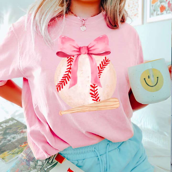 Coquette Tee | Baseball Graphic Tee | Ladies Graphic Tee for wholesale by Shoppe SHC