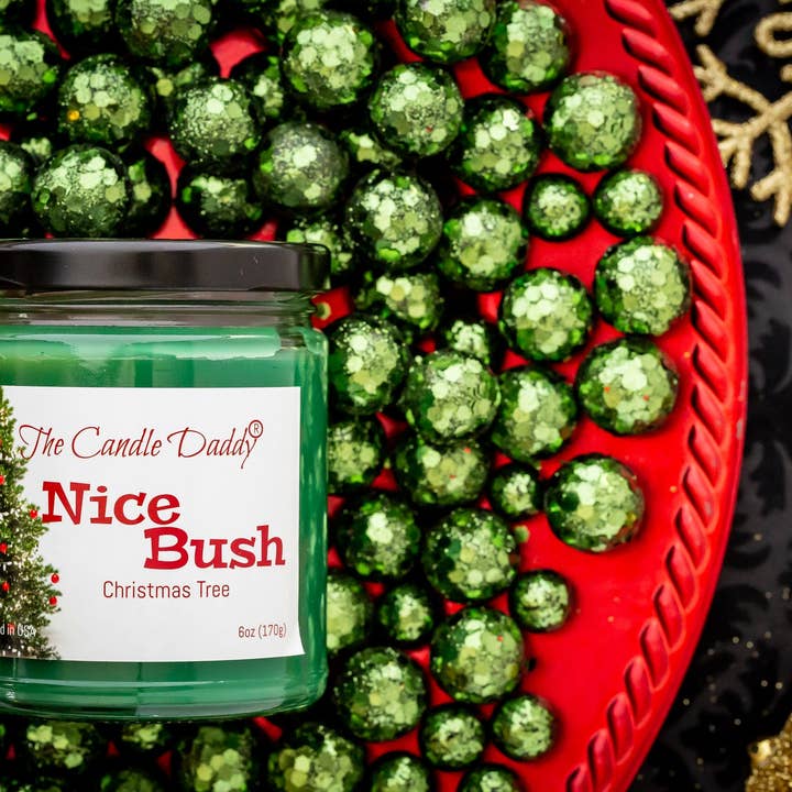 The Candle Daddy - Wholesale Jar/Filled Candle - Nice Bush Holiday Candle - Funny Blue Spruce Scented Candle