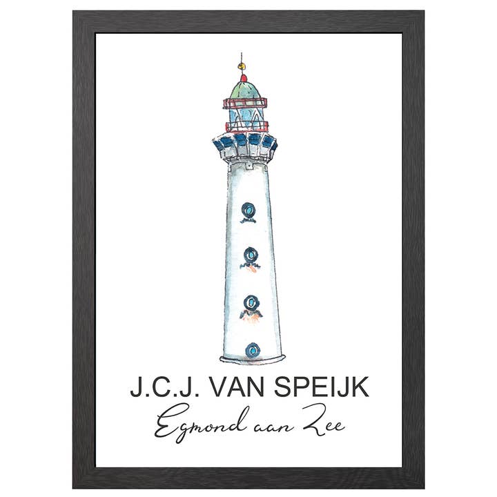 A2 Poster Lighthouse Egmond Aan Zee Jcj Van Speijk in Frame for wholesale by JOYIN