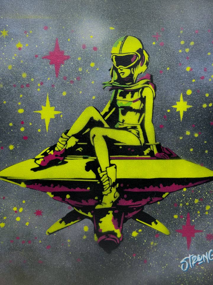 Home Decor, Wall Art, Gifts for Her - "Queen Of Outer Space" for wholesale by Art For Dudes