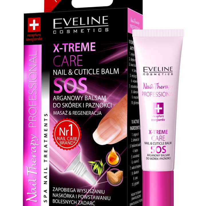 Eveline Cosmetics - Wholesale Cuticle Oil - Eveline Nail Therapy X-Treme Care Argan Oil Nail & Cuticles Balm SOS 12ml by Eveline Cosmetics