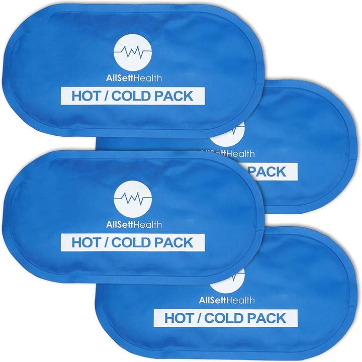 Reusable Hot & Cold Gel Ice Packs, 10.5 in x 5, 4 Pack for wholesale by AllSett Health