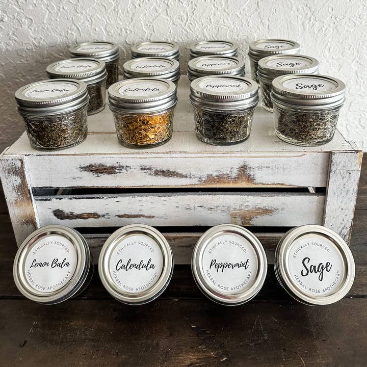 Herbal Rose Apothecary - Wholesale Herbs - Dried Herbs Mini Jars
