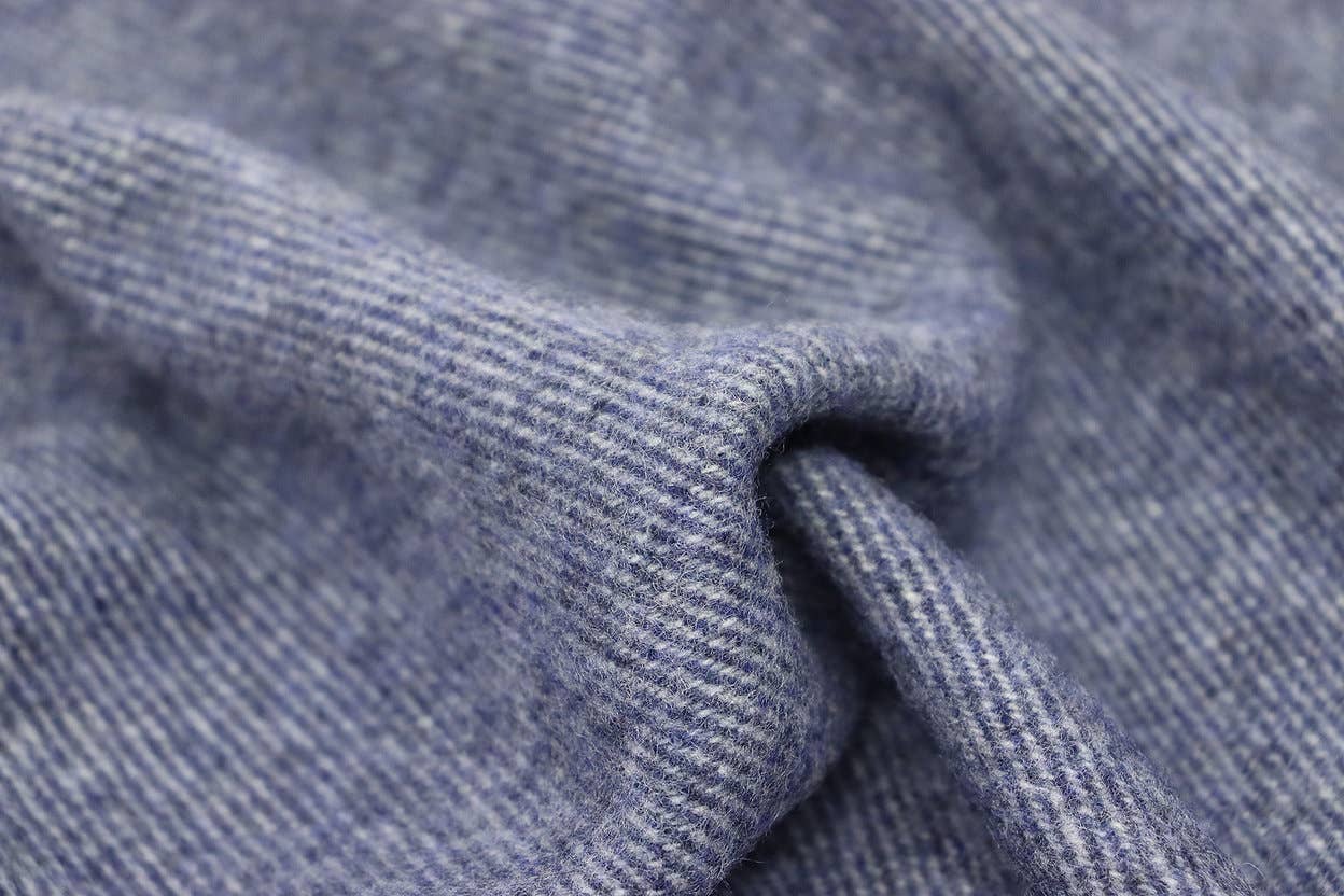 MELANGE blue pure wool blanket for wholesale on Faire2