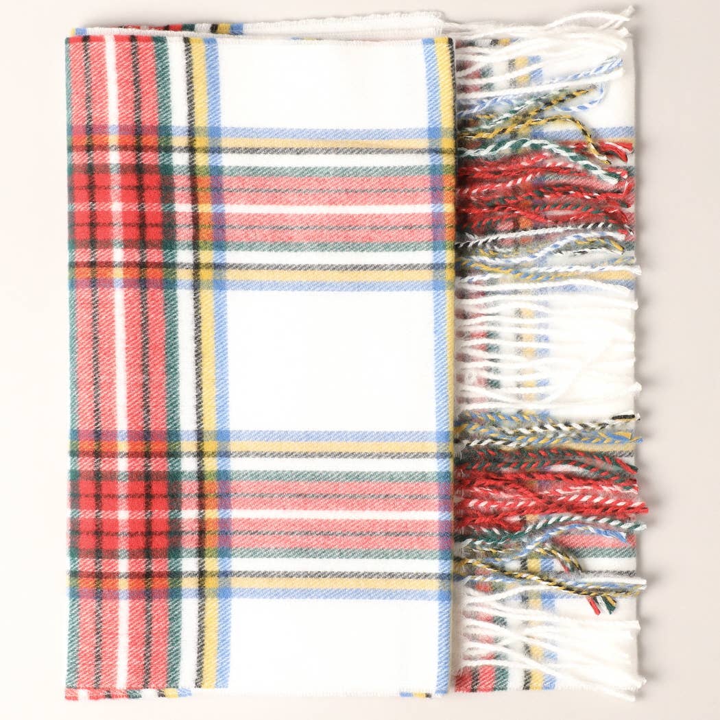 Fashion City - Wholesale Sjaal - Dames - Sjaal met geruite patroon in kasjmiergevoel - randen met franjes10