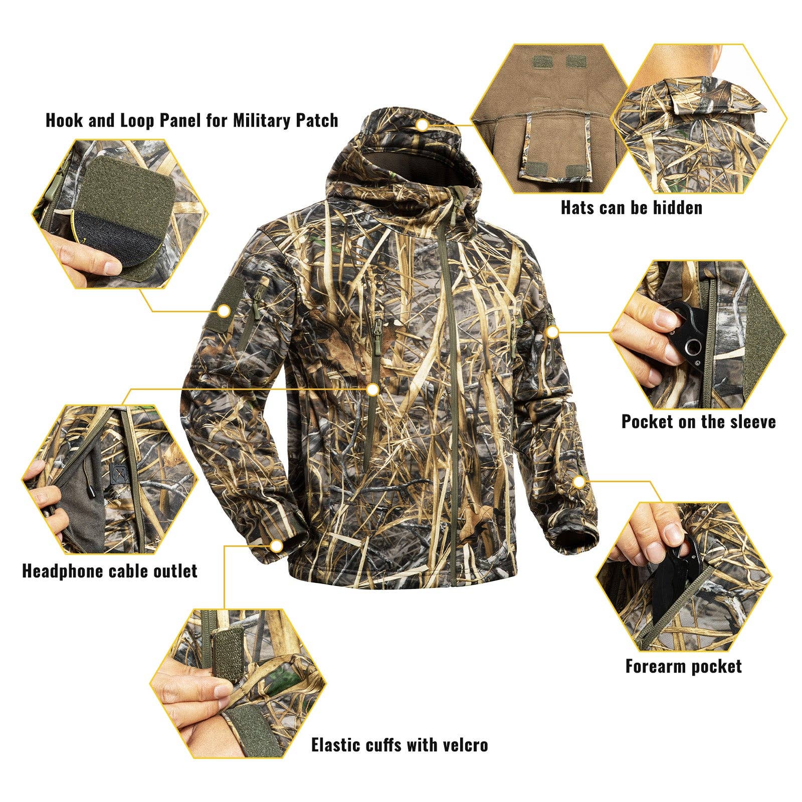 Antarctica Outdoors - Wholesale Top & Pant Set (NOT Loungewear) - Men's - Quiet Hunting Clothes Suit Clothing Gear Camouflage Hoodie Jacket Pants12