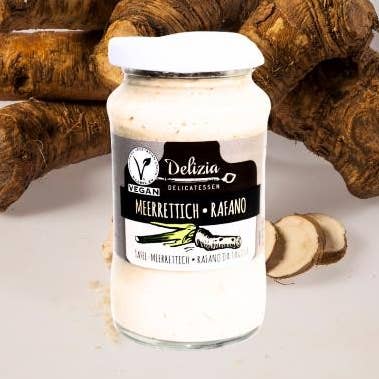 Raifort vegan sans gluten ni lactose pour la vente par Delizia Delikatessen