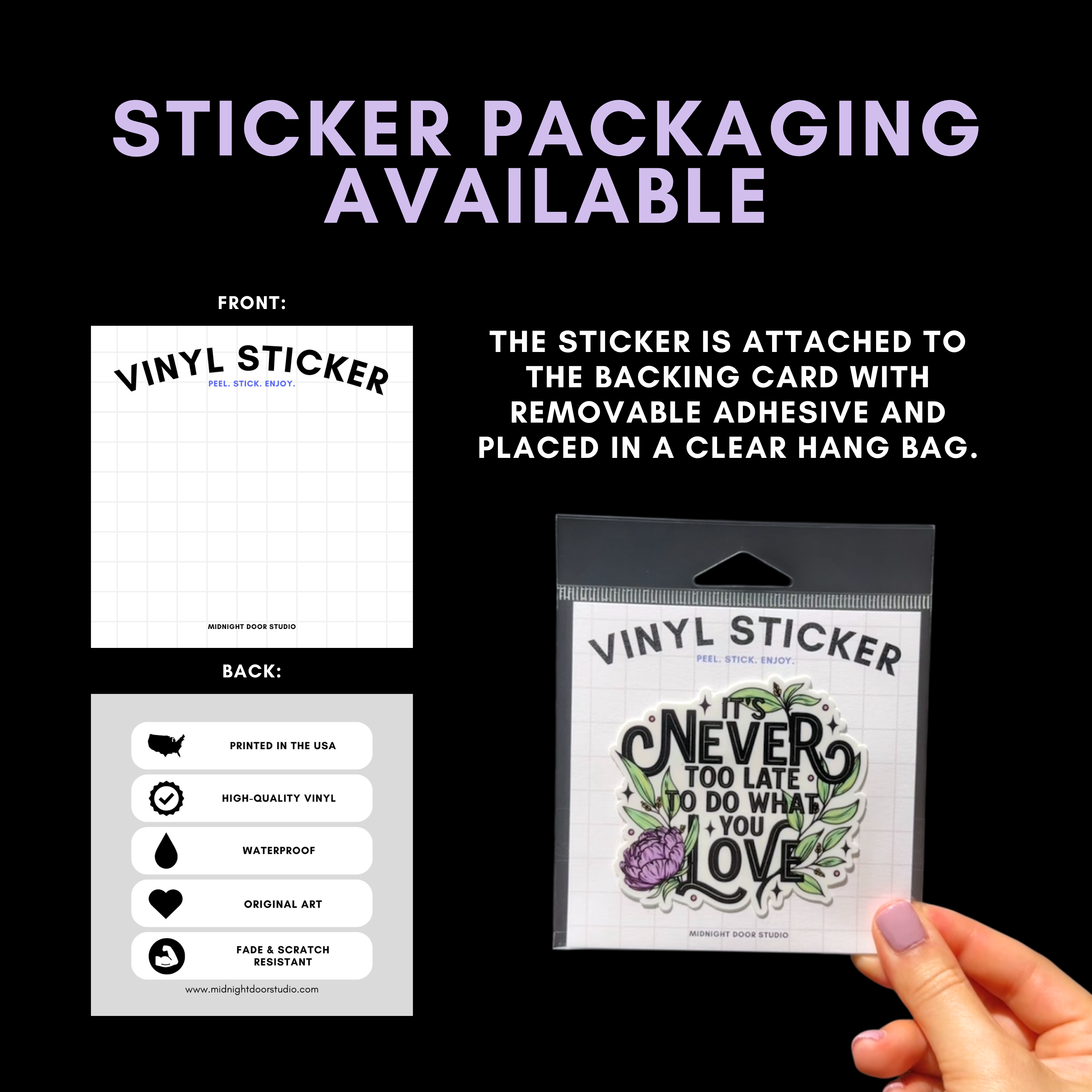 Midnight Door Studio - Wholesale Sticker - The Loaf Cat Tarot Card Vinyl Sticker3