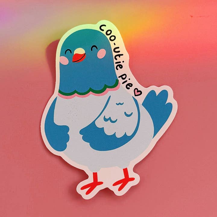 Pigeon Sticker | Waterproof Vinyl Sticker for wholesale by The Happy Badger