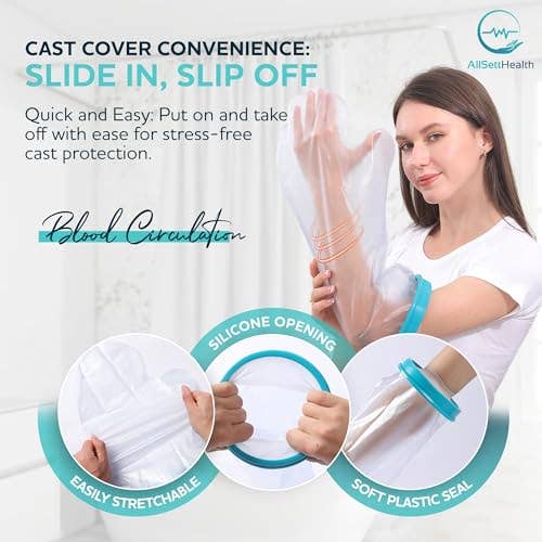 AllSett Health - Wholesale First Aid Kit - Large Arm Cast Cover for Shower – 100% Waterproof Protector