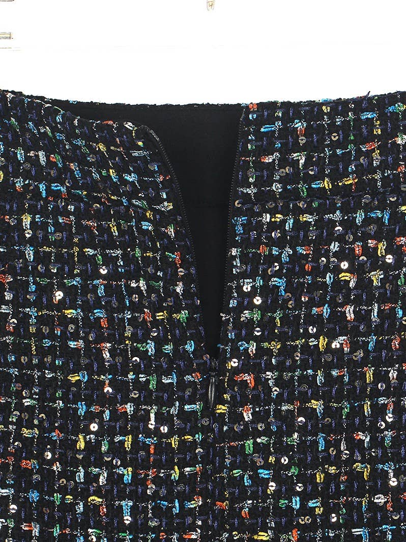 Couleur comme sur les photos Ensemble Veste et Jupe en Tweed Vintage Coloré à Sequins SET250Y en vente sur Faire16