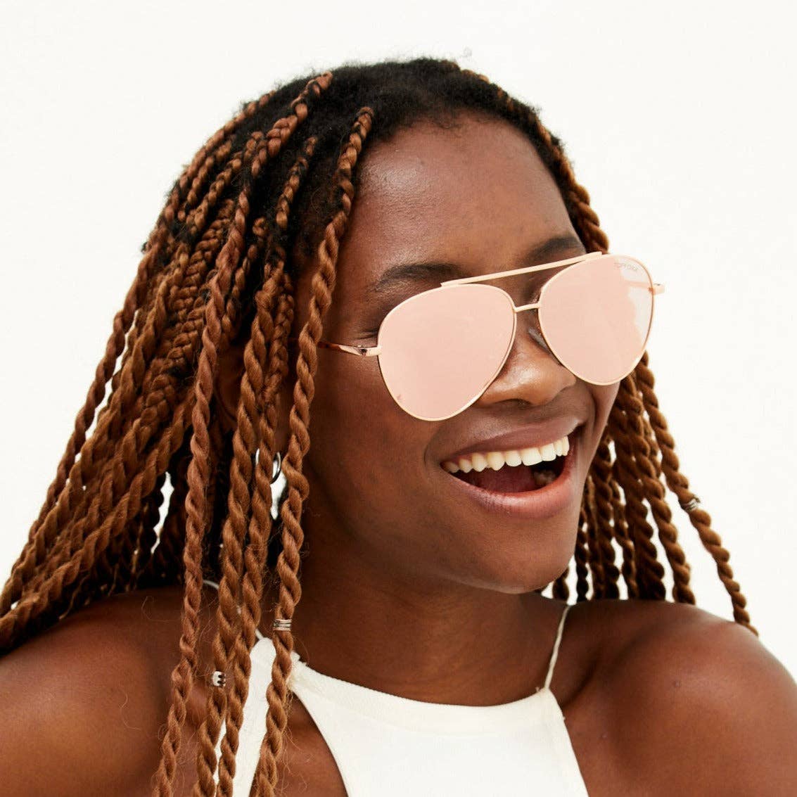 TOPFOXX - Vente Lunettes de soleil – femme - Amelia - Or Rose1