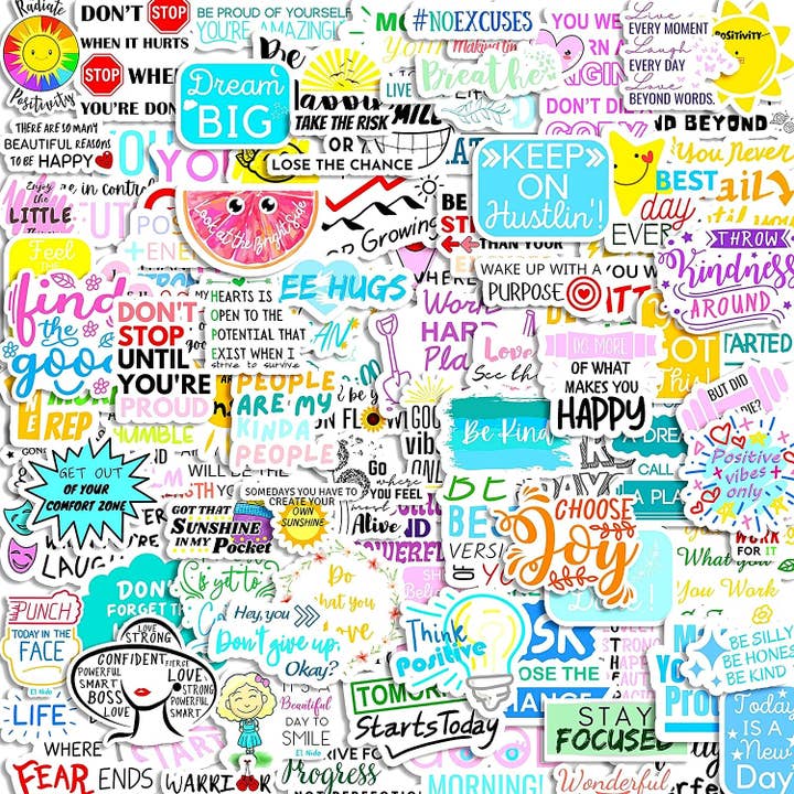 Paquet de 100 autocollants de motivation pour la vente par EL NIDO DESIGN