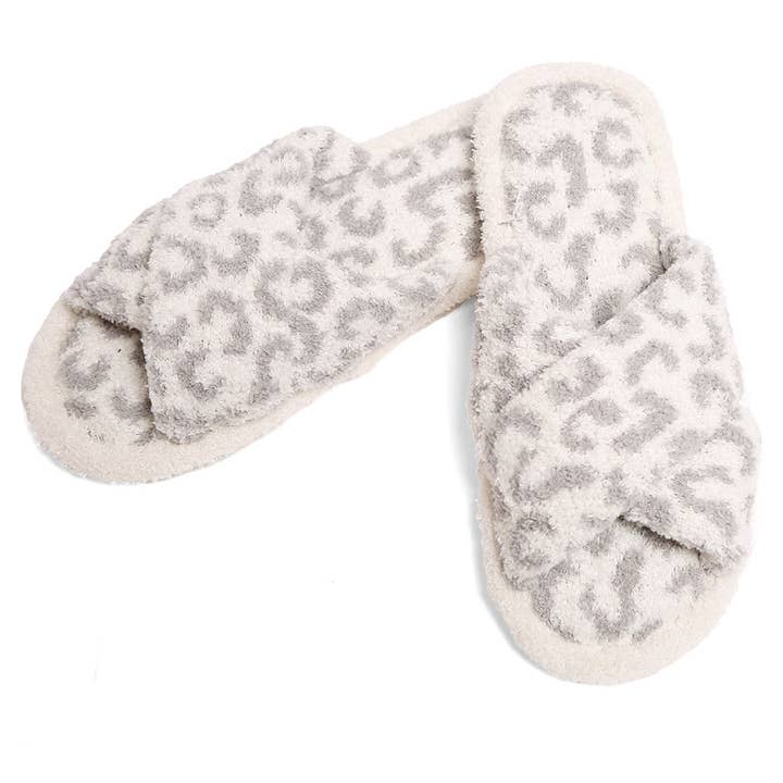 Fashion City - Wholesale Slippers - Women's - Luxury Soft Crossover Leopard Pattern Slipper4