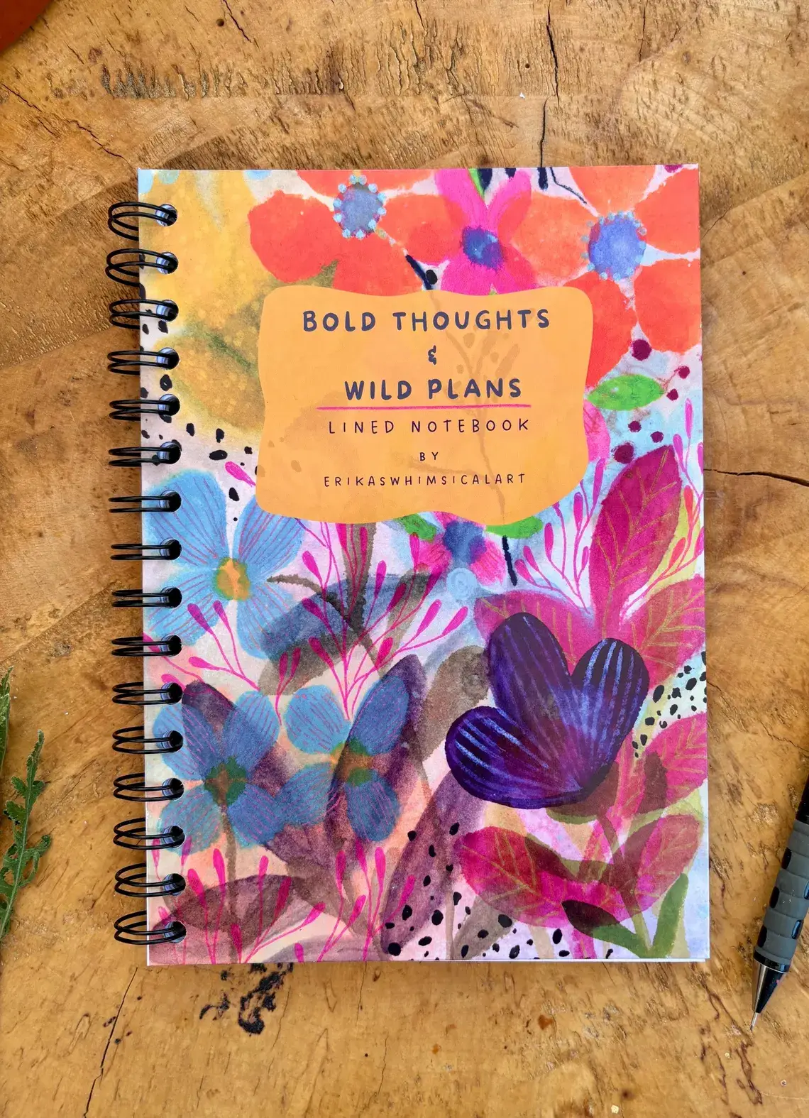 Erika's Whimsical Art – wholesale Notebook – A5 Handmade Notebook / Illustrated Journal  3