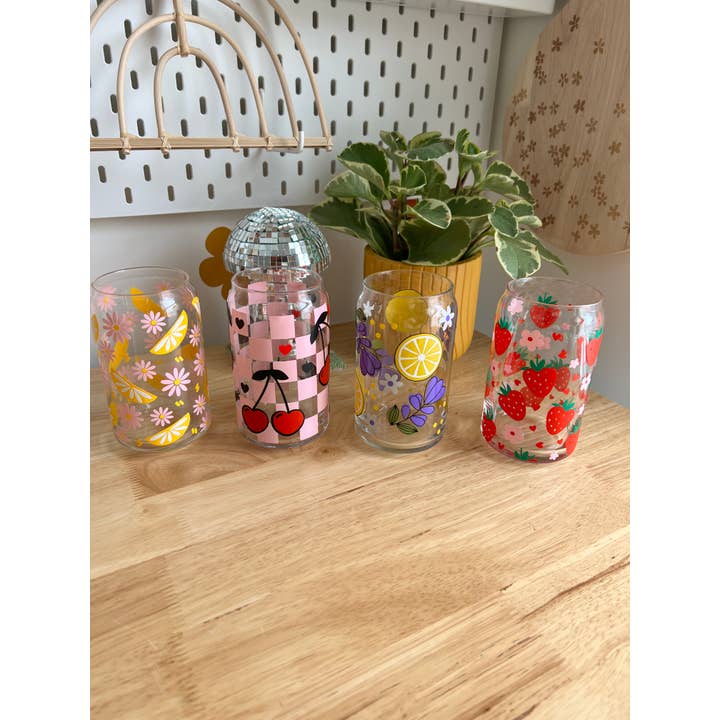 YellowBridge - Wholesale Drinking Glass/Cup - Strawberry Jam Beer Can Glass