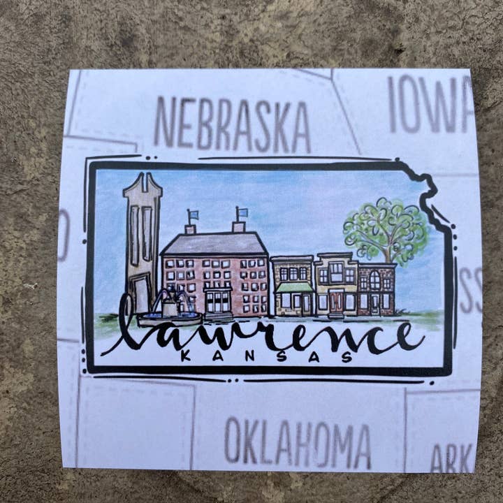 Lawrence Skyline Glass Coaster for wholesale by Something Beautiful