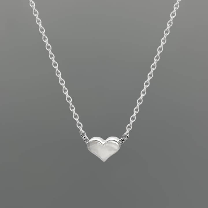 Silver Petite Heart Slider Necklace for wholesale by Something Silver