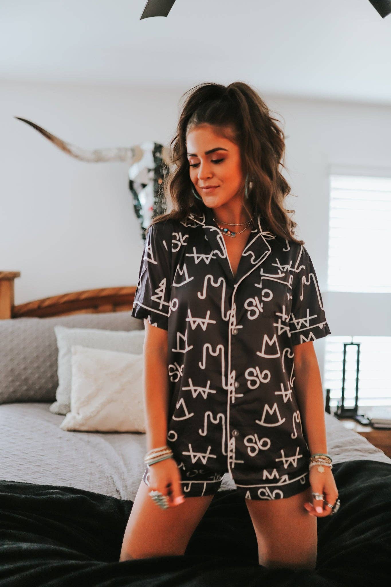 The Front Porch Label - Wholesale Sleepwear Set - Women's - Black Brand Pajama Set0
