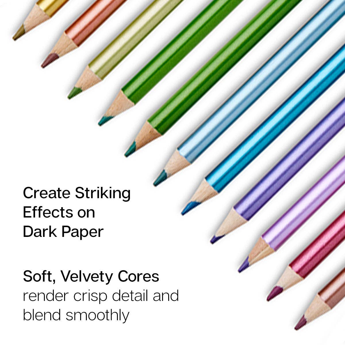 KINGART – wholesale Coloured pencil – Colored Pencils 12 Metallic Colors2