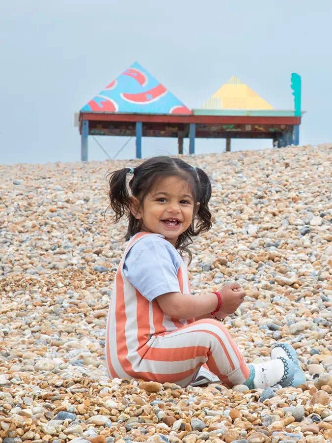 PICKLE – wholesale Jumpsuit – Baby – Vertical Stripe Dungarees2