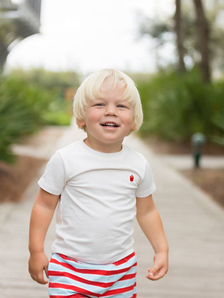 The Oaks Apparel Company - Wholesale T-Shirt - Kids - Oaks White with Red Acorn Signature Kid's Tee3