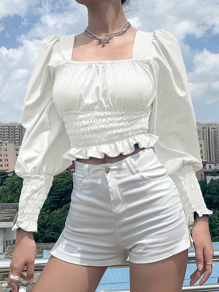 Anna Kaci Wholesale - Wholesale Blouse – Women’s - Victorian Renaissance Boho Peasant Long Sleeve Gothic Lolita4