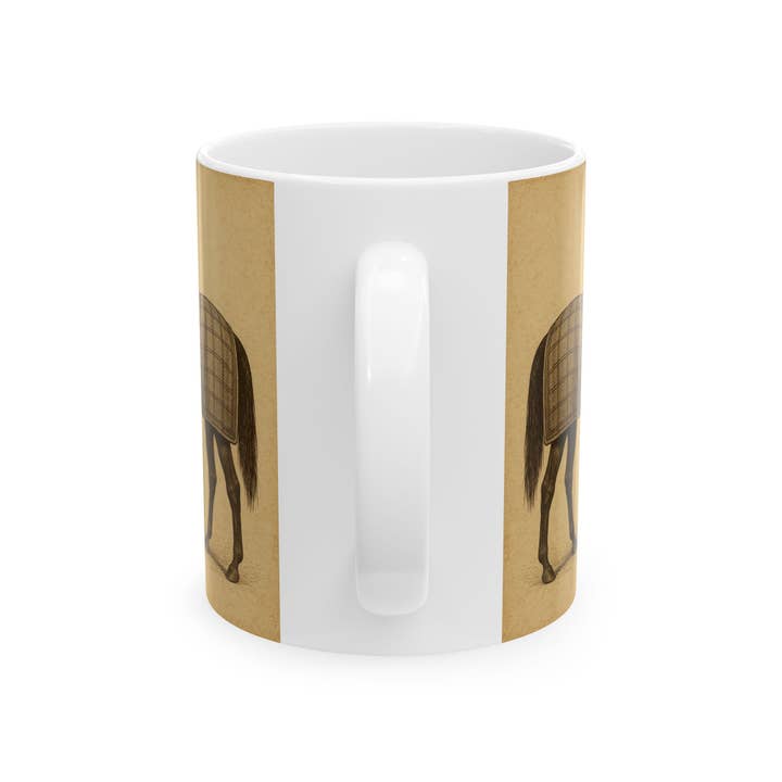 Equine & Design, LLC - Wholesale Coffee Mug - "Sweater Weather" Vintage Equestrian Ceramic Coffee Cup3