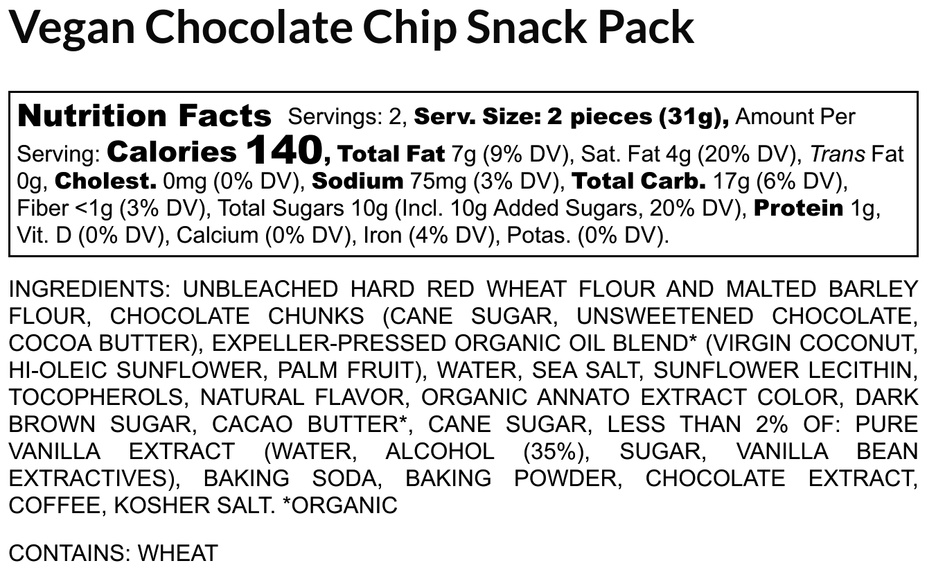 Bell’s Reines Gourmet Miniature Cookies – wholesale Biscuit – Vegan Chocolate Chip Soft Gourmet Miniature Snack Pack2