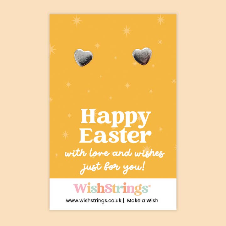 Joyeuses Pâques - Boucles d'oreilles cœur | J124 pour la vente par WishStrings