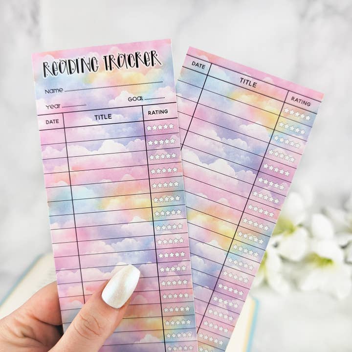 Reading Tracker Bookmark - Reading Log Bookmark - Pastel for wholesale by Aphrodite Bookclub