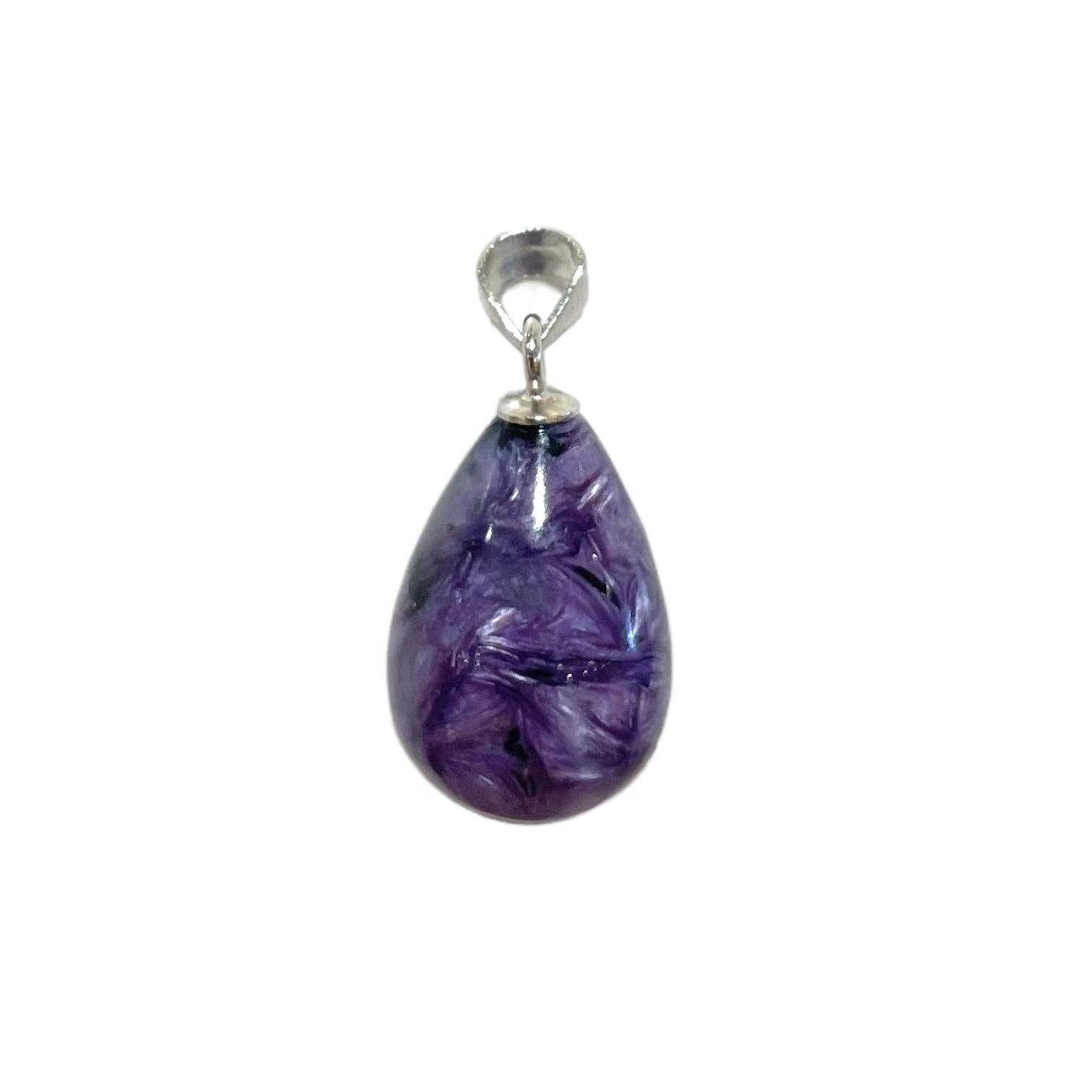 Foliesbijoux - Wholesale Individual Charm/Pendant - Charoite drop pendant0