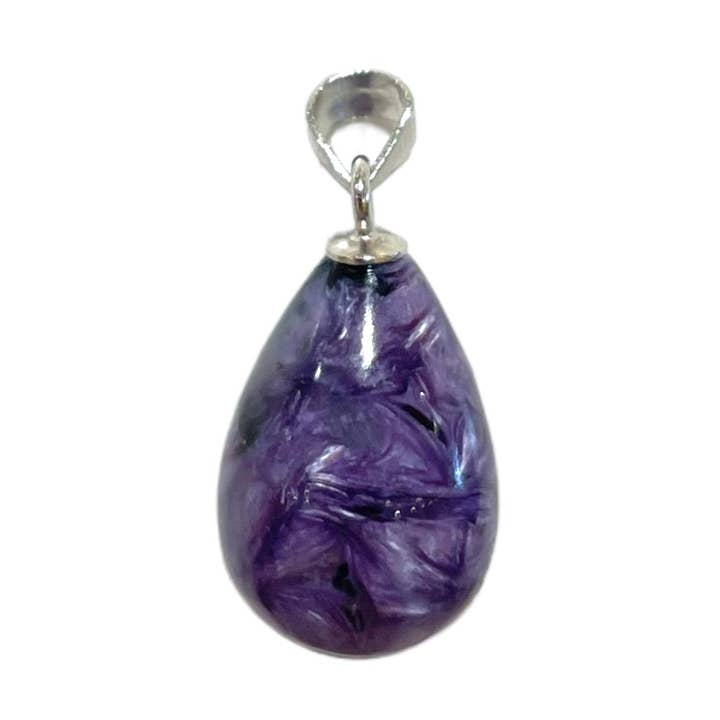 Foliesbijoux - Wholesale Individual Charm/Pendant - Charoite drop pendant0