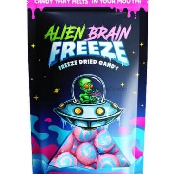 Alien Brain Freeze - Taffy à la barbe à papa lyophilisée pour la vente par Long Beach Exotic Jerky