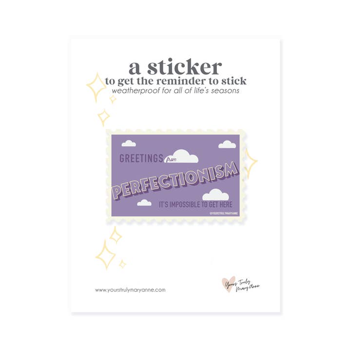 Stempelaufkleber Perfektionismus für den Großhandel von Yours Truly, Mary Anne