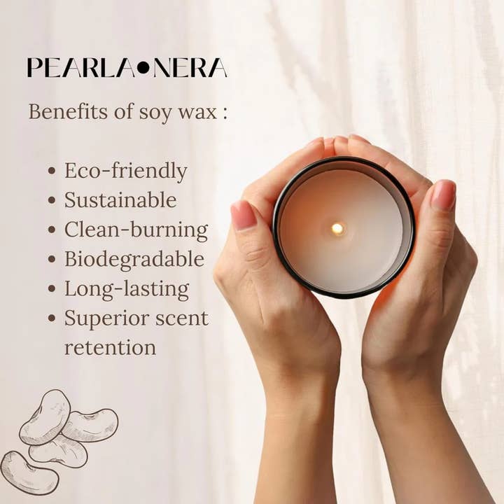 French Arabian Perfumes – wholesale Jar/filled candle – Leather Oud by Pearla Nera - Luxury Scented Soy Candle1