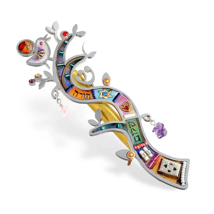Seeka Torah Shalom Tree of Life Mezuza voor wholesale door Seeka Jewelry and Judaica