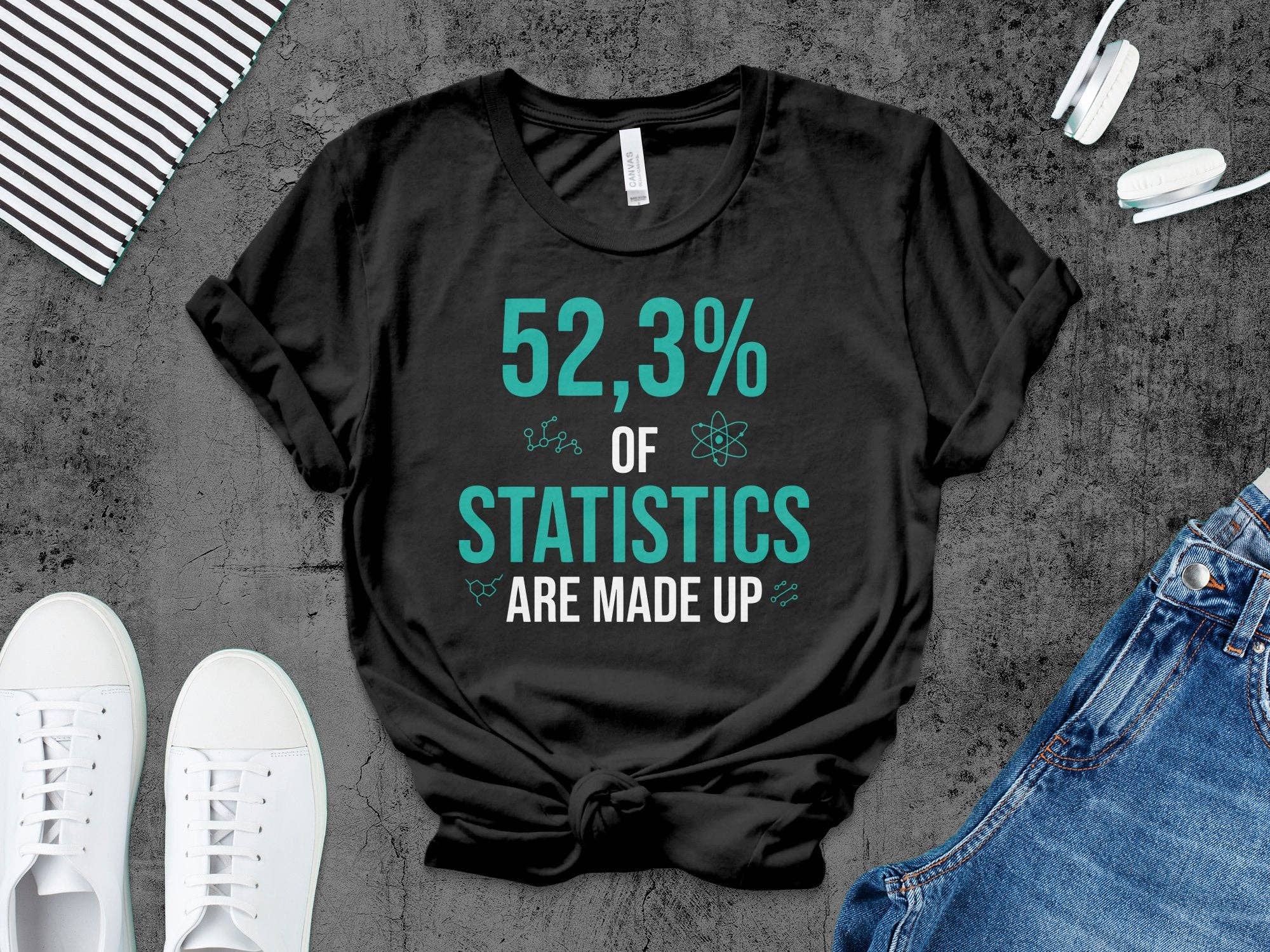 FreakyTeeFactory - Wholesale Screen Printed T-Shirt - Unisex - Unisex Statistics T-Shirt for Data Scientists, Math Geeks Tee, Funny Science Nerdy Shirt, Casual Teacher Apparel, Gift Idea26