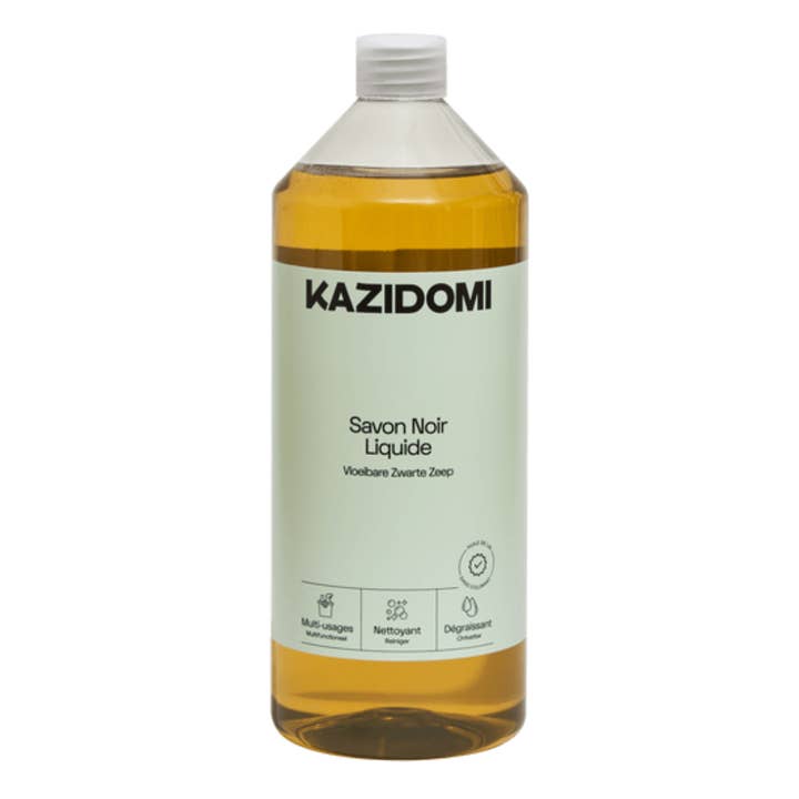 Liquid Black Soap with Linseed Oil for wholesale by Kazidomi