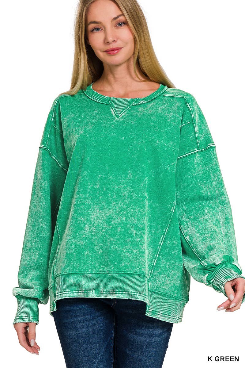 42POPS - Venta al por mayor Sudadera - Mujer - ",..SUDADERA DE FELPA FRANCESA LAVADA CON ÁCIDO Y BORDE SIN REMATAR3