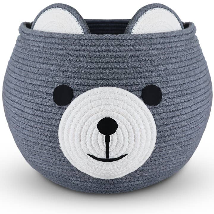 w design - Wholesale Basket - Kids & Baby - Cute Bear Cotton Rope Basket XL (19 D X 13 H)7