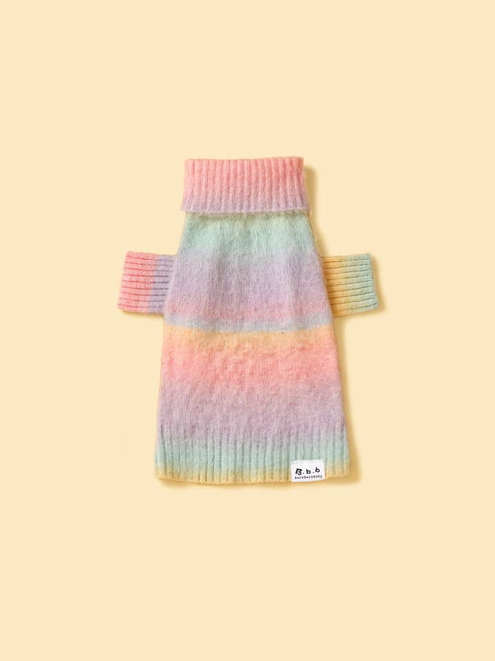Ombre Rainbow Turtleneck Sweater for wholesale by BarkBarkBaby