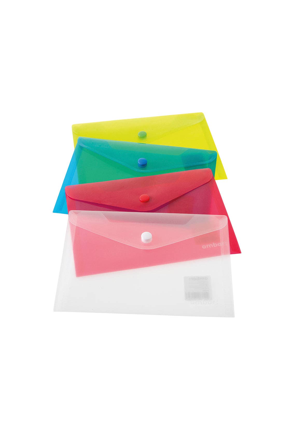 Multicoloured 5 Bags Envelope Amber Polipro A5 Assorted for wholesale on Faire0