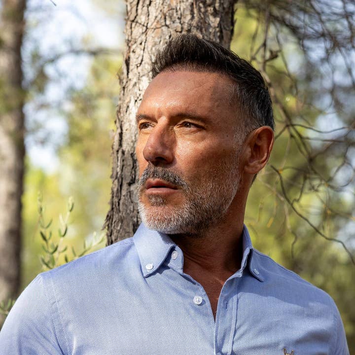 Blue Structured Shirt | Jerez for wholesale by Custi Mikelo: Men's Clothing & Christmas Gifts