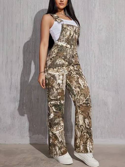 Trendy Camouflage Print Overall Jumpsuit for wholesale on Faire3