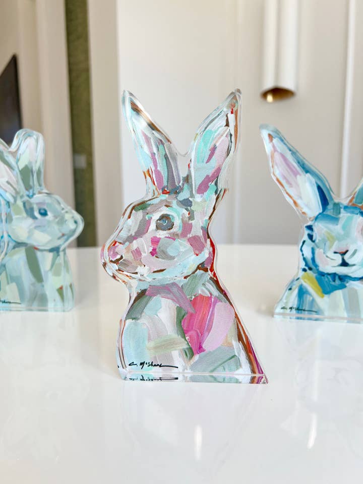 "Bunny Girl" acrylic shelfie for wholesale by Chelsea McShane Art