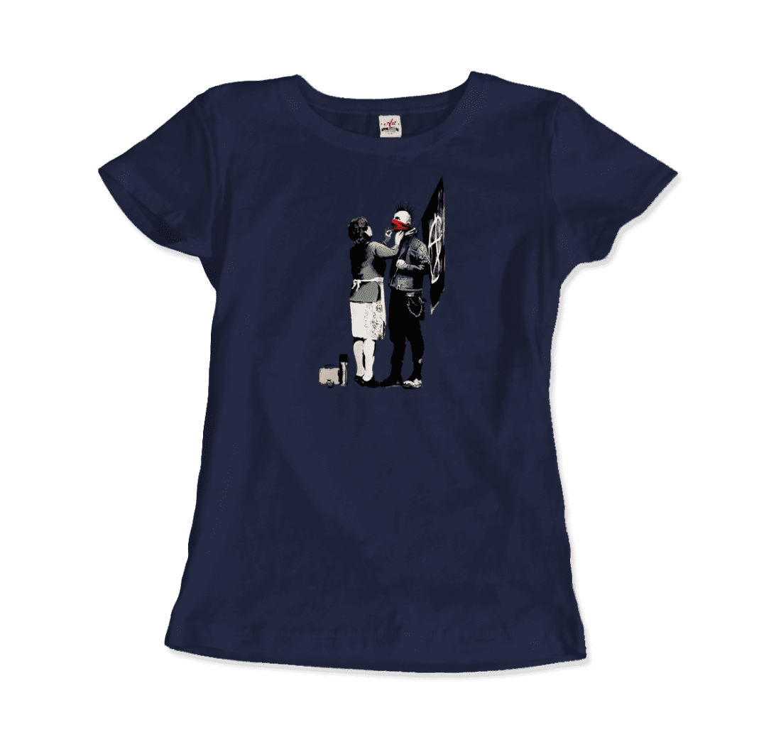 Art-O-Rama Shop - Wholesale Screen Printed T-Shirt - Unisex - Banksy Anarchist Punk And His Mother Artwork T-Shirt8