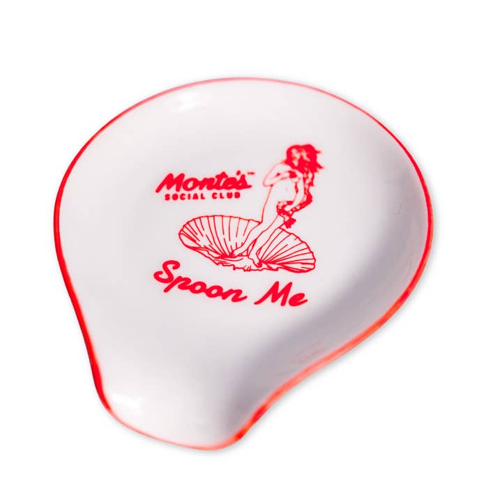 Monte’s Fine Foods - Wholesale Kitchen Spoon - "Spoon Me" Rest & "Stir The Pot" Wooden Spoon Bundle